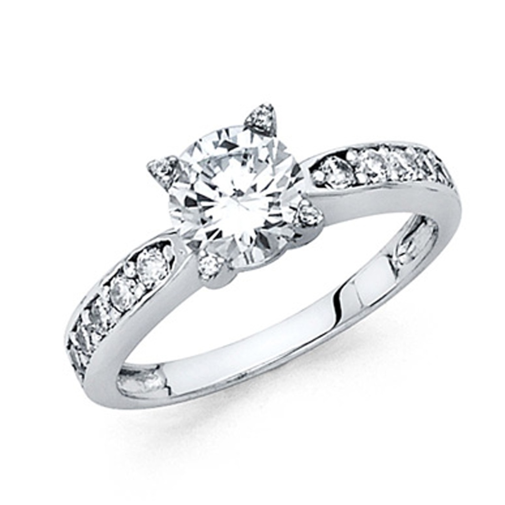 4-Prong 1-Ct Round-Cut Basket Pave Cz Engagement 867$